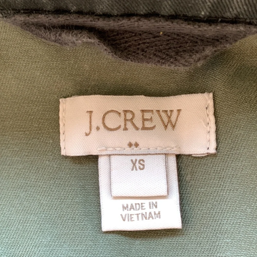 J. Crew Olive Green Utility Jacket with Gold Buttons